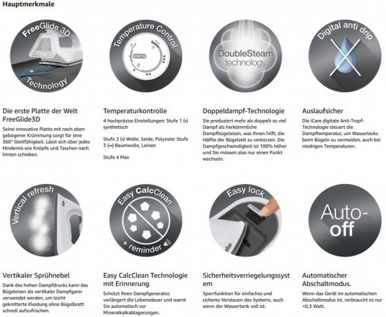 Braun Braun Dampfbugelstation CareStyle Bugelstation, Dampfbugeleisen, Bugeleisen,Dampf, 1500,00 ml Wassertank, 1,5L Tank abnehmbar,Bugelstationen mit Dampfstation  Паровая гладильная станция Braun Гладильная станция CareStyle, паровой утюг, утюг, пар, ре