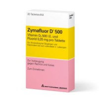 Zymafluor D 500 Tabletten (90 шт.) Цимафлюор, Витамин D3 500 I.E. и Флюорид 0,25 мг, Таблетки 90 шт.