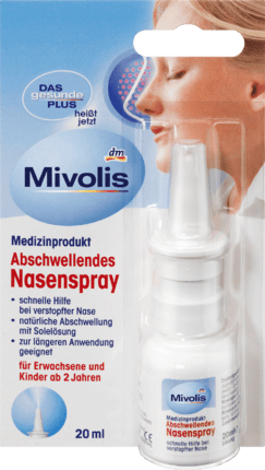 Mivolis Abschwellendes Nasenspray Противоотечный назальный спрей, подходит для детей от 2-х лет, 20 мл