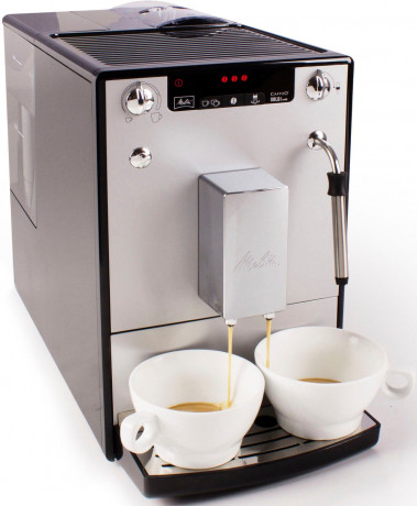 Melitta Melitta Kaffeevollautomat Solo  Milk E953-202, silber/schwarz, Cafe creme  Espresso per One Touch, Duse fur Milchschaum  Полностью автоматическая кофемашина Melitta Solo Milk E953-202, серебристый/черный, кофе-крем-эспрессо в одно касание, насадка