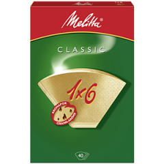 Melitta Фильтры бумажные 1x6 naturbraun 40 штук