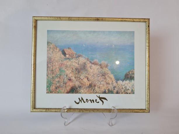 Claude Monet Клод Моне Рыбацкий домик в Варенжвиле, репродукция, печать, 31,5 см x25,5 см, 1960г., Германия