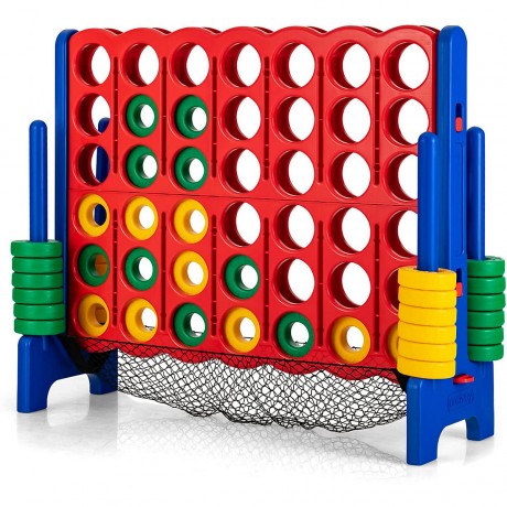 COSTWAY Vier Gewinnt Spielset inkl. 42 Jumbo Ringen Соедините четыре игровых набора