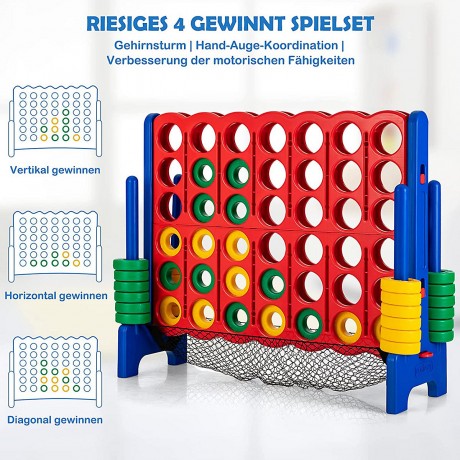 COSTWAY Vier Gewinnt Spielset inkl. 42 Jumbo Ringen Соедините четыре игровых набора