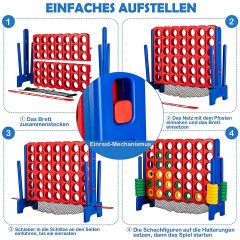 COSTWAY Vier Gewinnt Spielset inkl. 42 Jumbo Ringen Соедините четыре игровых набора