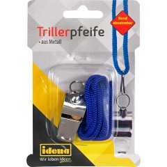 Idena Idena Metall-Trillerpfeife mit Band Металлическая свистулька Idena с лентой