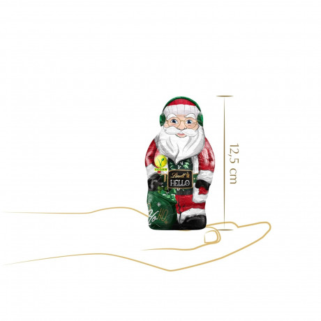 Lindt 2025 Hello Santa Vegan 3stk x 80 g, Линдт Веган Дед Мороз, 12см, 80 грамм х 3 штуки (240 грамм)