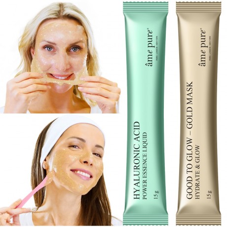 ame pure Jelly Glow Rubber Gesichtsmaske Gold  Резиновая маска для лица Jelly Glow золото