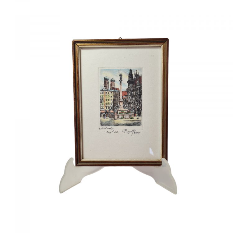 Картина в деревянной раме винтажная "Галерея Отто, Вена", 19 x 14,5 x 1,5 см, Австрия, 1970-80гг. Картина в деревянной раме винтажная "Галерея Отто, Вена", 19 x 14,5 x 1,5 см, Австрия, 1970-80гг.