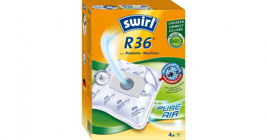 Swirl Swirl Staubsaugerbeutel R36 EcoPor 4 Stuck Вихревые мешки для пылесоса R36 EcoPor 4 шт.