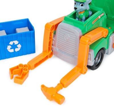 Spin Master PAW Patrol Rockys Deluxe-Recycling-Truck mit Sammelfigur und 3 Werkzeuge Роскошный грузовик PAW Patrol Rocky с коллекционной фигуркой и 3 инструментами.