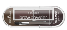 Augenbrauen-Set brow powder set dark & deep 02, Эссенс Тени для бровей для брюнеток 02, 2,3г.
