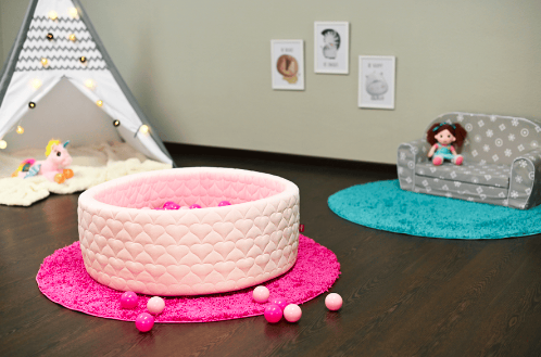 knorr toys® Bällebad soft Cosy heart rose mit 300 Ballen, pink