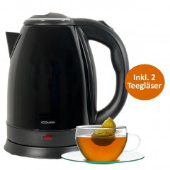 KESSMANN LENTZ KESSMANN LENTZ Wasserkocher Edelstahl 1,8 L mit Abschaltautomatik elektrischer Kettle 2 Teeglaser, 1.8 l, 1800,00 W, Wasseraufbereiter Schnelles aufheizen Wasser heizen kochen Aufwarmen Чайник KESSMANN LENTZ нержавеющая сталь 1,8 л с автом