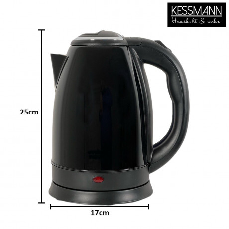 KESSMANN LENTZ KESSMANN LENTZ Wasserkocher Edelstahl 1,8 L mit Abschaltautomatik elektrischer Kettle 2 Teeglaser, 1.8 l, 1800,00 W, Wasseraufbereiter Schnelles aufheizen Wasser heizen kochen Aufwarmen Чайник KESSMANN LENTZ нержавеющая сталь 1,8 л с автом