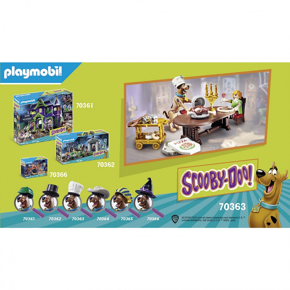 Купить PLAYMOBIL 2er Set: 70361 SCOOBY-DOO! Abenteuer im Geisterhaus +  70363 SCOOBY-DOO! Abendessen mit Shaggy Набор из 2 предметов: 70361 СКУБИ-ДУ!  Приключения в доме с привидениями + 70363 СКУБИ-ДУ! Ужин с Шэгги