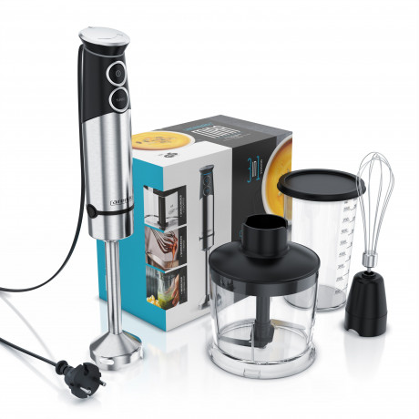 Arendo Arendo Stabmixer, 1500 W, Purierstab Edelstahl Set, stufenlose Geschwindigkeit + Turbotaste Ручной блендер Arendo, 1500 Вт, набор очищающих стержней из нержавеющей стали, постоянная скорость + кнопка турбо.