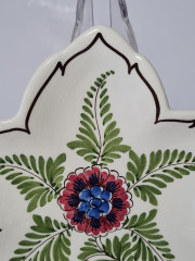 Delft Тарелка в виде листа с растительным декором, 16 x 15 x 2 см, Голландия, 1960-70гг.