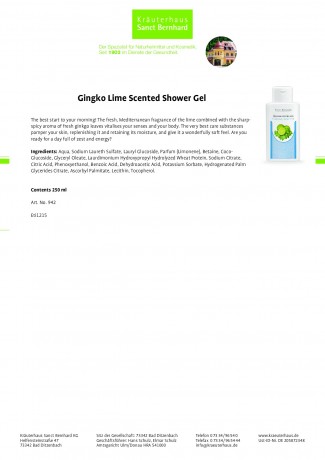 Krauterhaus Sanct Bernhardt Scented Shower Set of 4 Set of 4 bottles 4 x 250 ml bottle