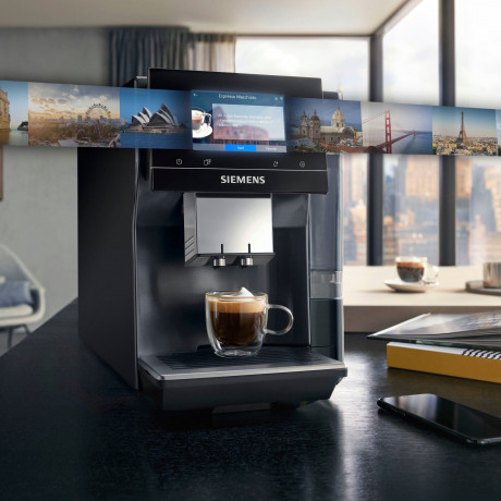 SIEMENS SIEMENS Kaffeevollautomat EQ700 classic TP707D06, Full-Touch-Display, bis 15 Profile speicherbar, Milchsystem-Reinigung Полностью автоматическая кофемашина SIEMENS EQ700 classic TP707D06, полностью сенсорный дисплей, возможность сохранения до 15