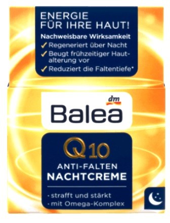 Balea Nachtcreme Q10 Anti-Falten, Балеа Ночной Крем для Лица против Морщин, 50 мл