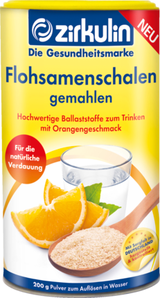 Zirkulin Flohsamenschalen gemahlen с Апельсином, 200 г