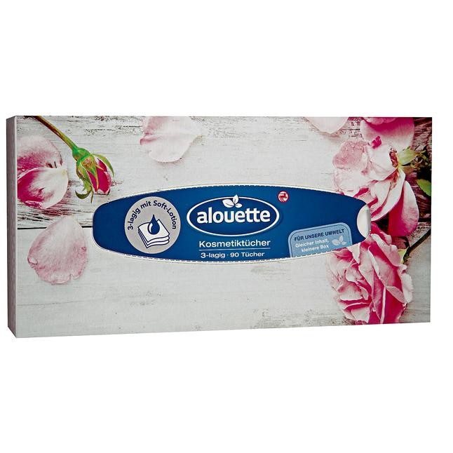 alouette Kosmetiktucher Косметические салфетки трехслойные 90 шт.