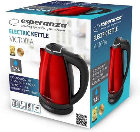Esperanza Esperanza Wasserkocher Esperanza Wasserkocher 1,8 l, 1800W Rot, Kunststoff, Edelstahl, 1,8 l, 1800,00 W, Kunststoff, Edelstahl Automatische Abschaltung Чайник Esperanza Чайник Esperanza 1,8 л, 1800 Вт Красный, пластик, нержавеющая сталь, 1,8 л