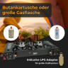 ZMC ZMC Gaskocher Doppel Kartuschenkocher Gaskocher 2 Flammig + 12x Gaskartuschen 227g, (mit automatische Piezo-Zundung Warmeleistung: 2,3KW), Outdoor Gas Campingkocher 2Fach Gasherd Ofen Butan Kochfeld Gas Kocher Газовая плита ZMC с двойным картриджем,