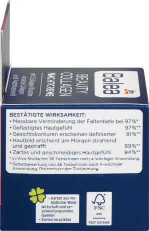 Balea Beauty Collagen Nachtcreme mit Collagen-Booster Балеа Ночной крем с Коллагеном, подтягивает кожу и уменьшает морщины, 50 мл