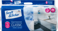 Sanft&amp;Sicher Toilettenpapier Туалетная бумага 3-lagig, 10x200 Blatt, 2000 листов