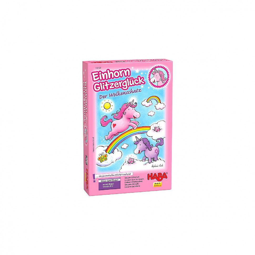 Купить Haba HABA 300123 Mitbringspiel Einhorn Glitzergluck HABA 300123 игра  с блестками единорога на удачу в интернет-магазине Diskontshop.eu Германия  всего за 1 629 руб. в