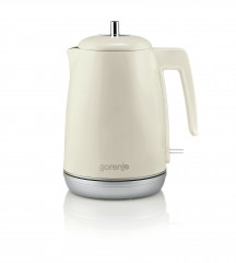 GORENJE GORENJE Wasserkocher K15RL 1,7L 360° Umdrehung 2.200 W creme weiss, 1.7 l, 2200 W  Чайник GORENJE K15RL 1,7л, вращение на 360°, 2200 Вт, кремово-белый, 1,7 л, 2200 Вт