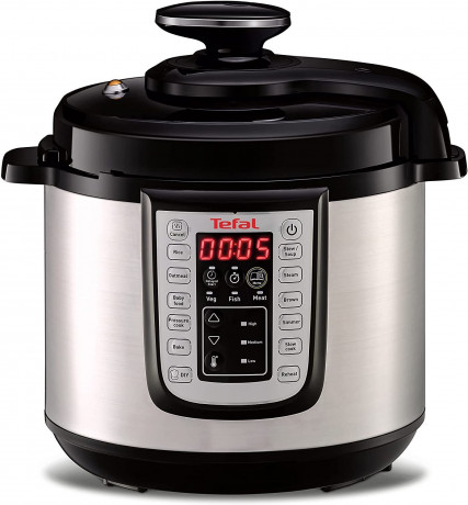 Tefal Tefal Multikocher elektrischer, 1200 W, 6,00 l Schussel, Tefal Multikocher CY505Er, elektrischer Schnellkochtopf, 6 l Schussel Мультиварка Tefal электрическая, 1200 Вт, чаша 6,00 л, Мультиварка Tefal CY505Er, скороварка электричская, чаша 6 л