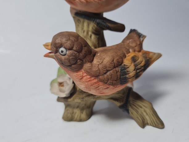 Goebel Винтажная фигурка "Пара воробьев на ветке", 10см x 15см,  Германия, 1960-70гг. 