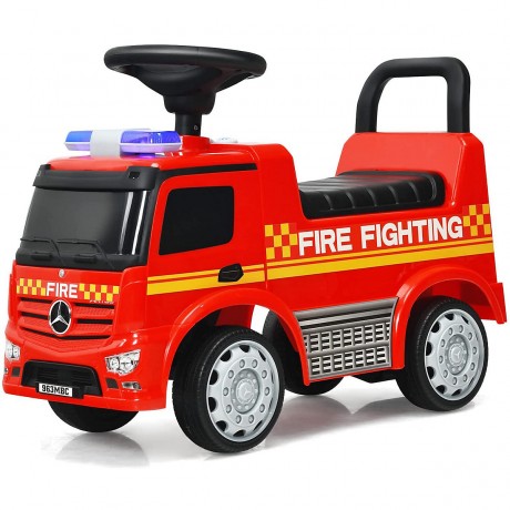 COSTWAY® Rutschauto Feuerwehrauto Mercedes mit Licht Толкайте пожарную машину Мерседес со светом