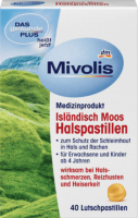 Mivolis Islandisch Moos Halspastillen, 40 шт.