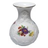 Royal Porzellan Bavaria KPM Germany Kerafina, Королевский Фарфор Бавария КПМ Керафина Винтажная фарфоровая ваза с мейсенским букетом на фоне фактурного узора, 13см, Германия 1960г.