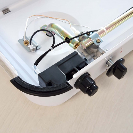 BlueCraft BlueCraft Gaskocher, (Gas-Kochfeld 2 flammen Propangas, Gasherd 50 mbar), Campingkocher 2-flammig, mit Zundsicherung und elektrischer Zundung Газовая плита BlueCraft (газовая плита, 2 конфорки, пропан, газовая плита 50 мбар), походная плита, 2