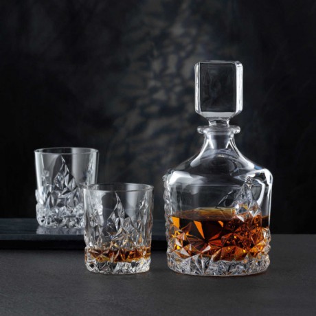 Nachtmann Nachtmann Sculpture Whisky-Set Glas 3-tlg. 2x Whiskybecher / 1x Karaffe Стакан для виски Nachtmann Sculpture из 3 шт. 2 чашки для виски / 1 графин