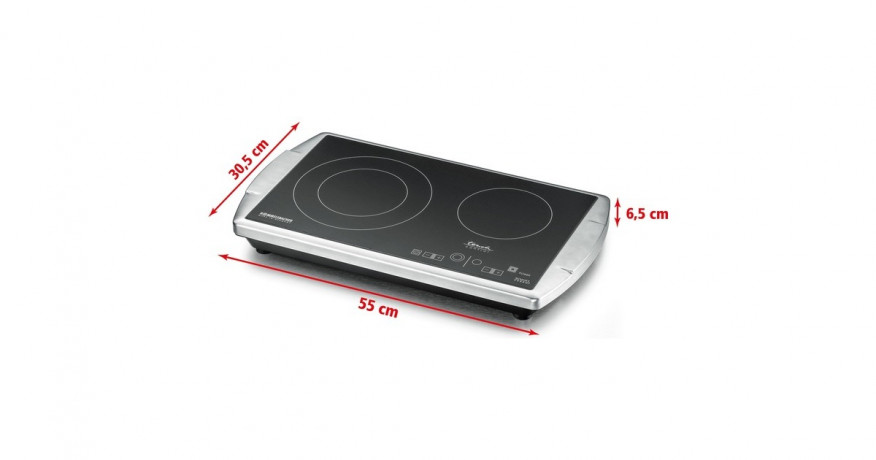 Rommelsbacher Rommelsbacher Doppelkochplatte CT 3403/TC edelstahl/schwarz edelstahl/schwarz Двойная конфорка Rommelsbacher CT 3403/TC нержавеющая сталь/черная