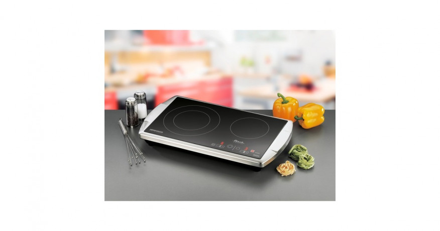 Rommelsbacher Rommelsbacher Doppelkochplatte CT 3403/TC edelstahl/schwarz edelstahl/schwarz Двойная конфорка Rommelsbacher CT 3403/TC нержавеющая сталь/черная