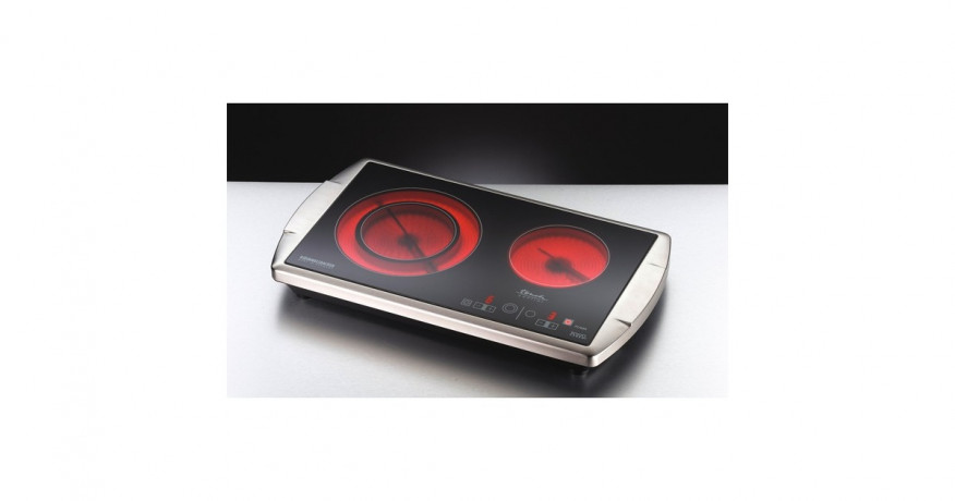 Rommelsbacher Rommelsbacher Doppelkochplatte CT 3403/TC edelstahl/schwarz edelstahl/schwarz Двойная конфорка Rommelsbacher CT 3403/TC нержавеющая сталь/черная