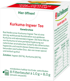 Bad Heilbrunner Kurkuma-Ingwer Tee Чай с имбирем и куркумой