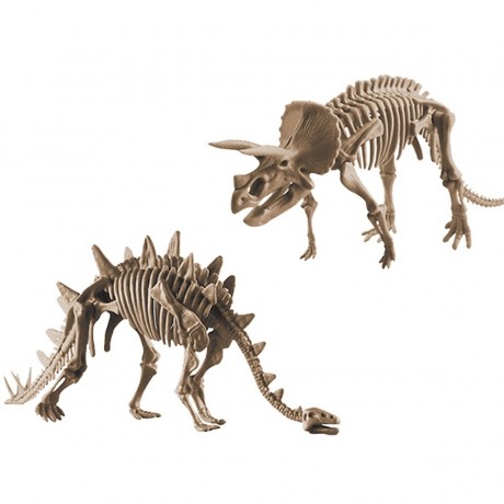 Edu-Toys Grosses 2in1 Dinosaurier Ausgrabungsset mit Werkzeug Triceraptor und Stegosaurus in schwerem Sandblock Большой набор для раскопок динозавров 2 в 1 с инструментами Трицераптор и Стегозавр в тяжелом песчаном блоке