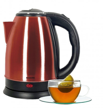 KESSMANN MICHELINO KESSMANN MICHELINO Wasserkocher Edelstahl 1,8 L Abschaltautomatik elektrischer Kettle 2 Teeglaser rot, 1.8 l, 1800,00 W, Wasseraufbereiter Schnelles aufheizen Wasser heizen kochen Aufwarmen  Чайник KESSMANN MICHELINO нержавеющая сталь 1