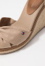 Tommy Hilfiger ICONIC ELENA SANDAL High heeled sandals cobblestone ICONIC ELENA SANDAL Босоножки на высоком каблуке булыжник