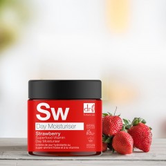 Dr Botanicals Strawberry Superfood Vitamin C Day Moisturiser Дневной увлажняющий крем с клубникой и витамином С Superfood