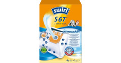 Swirl Swirl Staubsaugerbeutel S67 NeutralizAir 4 Beutel, 1 Abluftfilter, fur Siemens, Bosch   Вихревые мешки для пылесоса S67 NeutralizAir 4 мешка, 1 выхлопной фильтр, для Siemens, Bosch