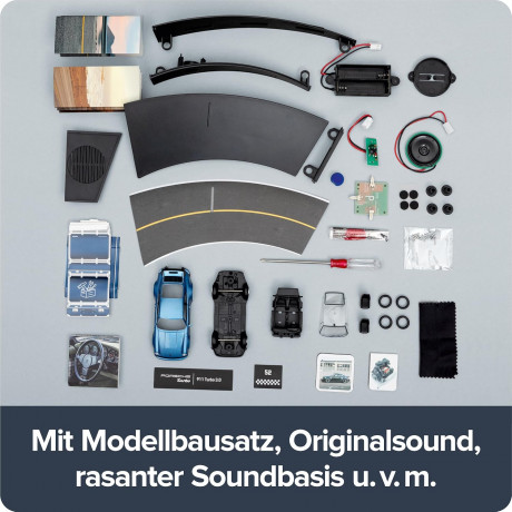  FRANZIS 67221 Porsche 911 Turbo Advent Calendar Адвент календарь Porsche 911 Turbo, модель в масштабе 1:43, с оригинальным звуком двигателя